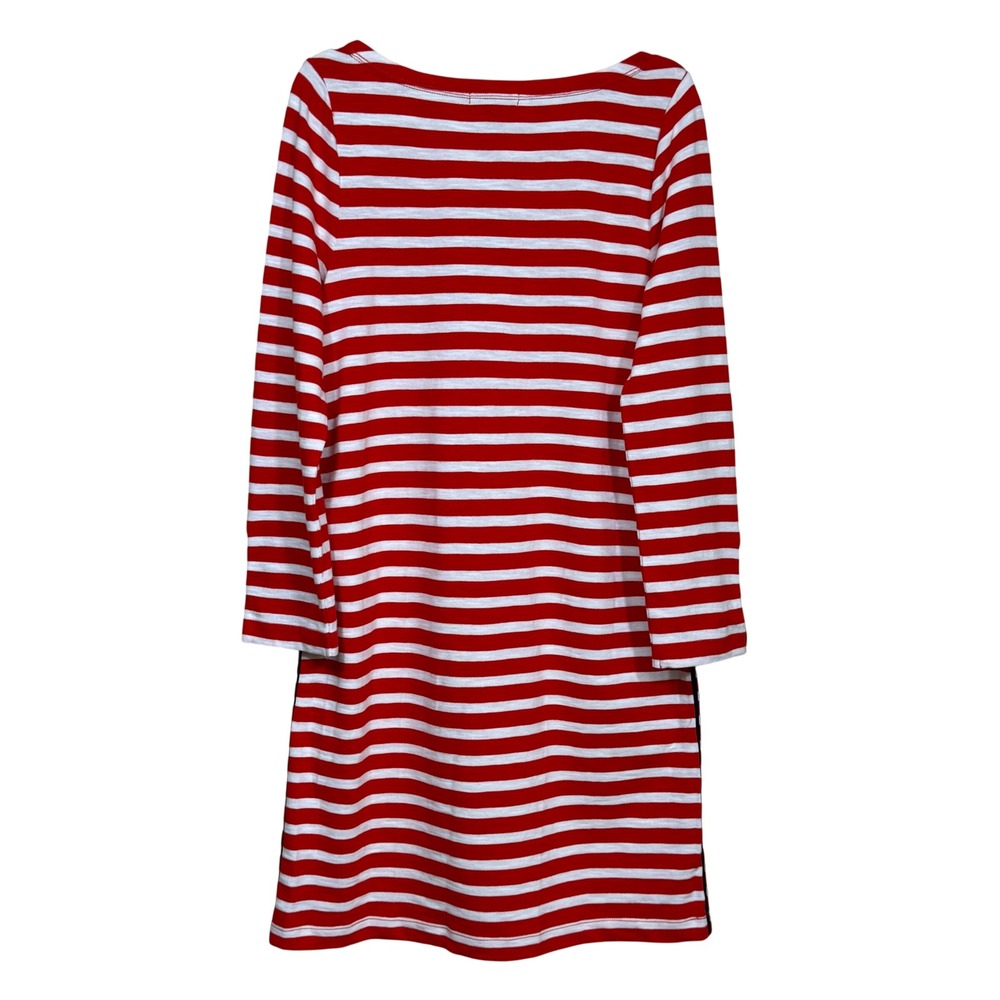 J.Crew Striped Knit T-Shirt Dress Small Red White Blue - Picture 3 of 9